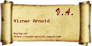 Vizner Arnold névjegykártya