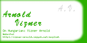 arnold vizner business card